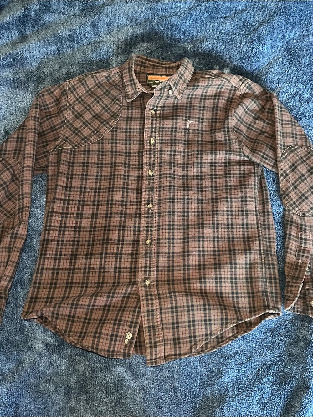 Men's Casual Plaid Button-Down Shirt in Brown and Black